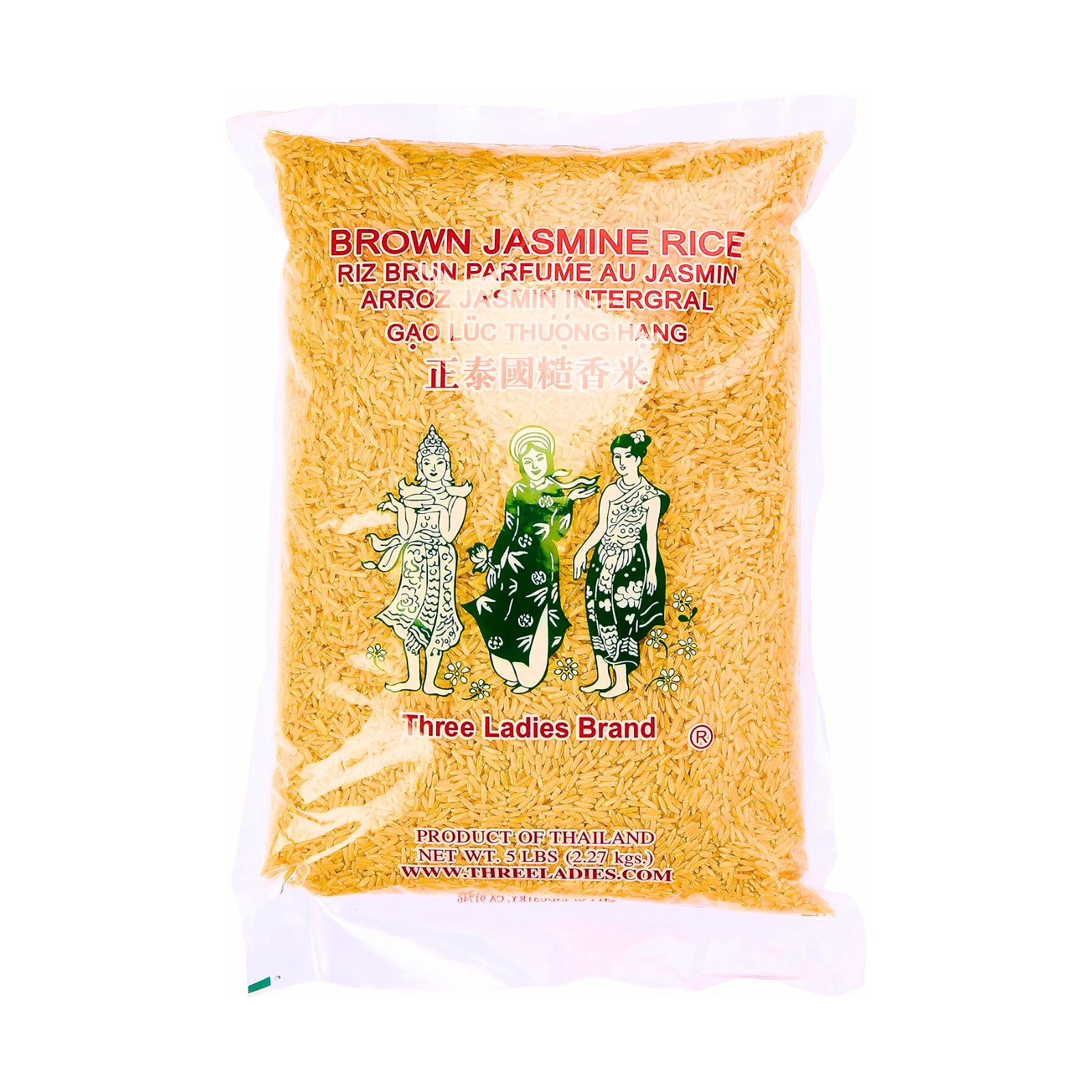 Three Ladies Brown Jasmine Rice 20 LBS